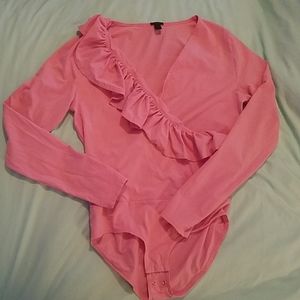 Jcrew ruffle wrap bodysuit